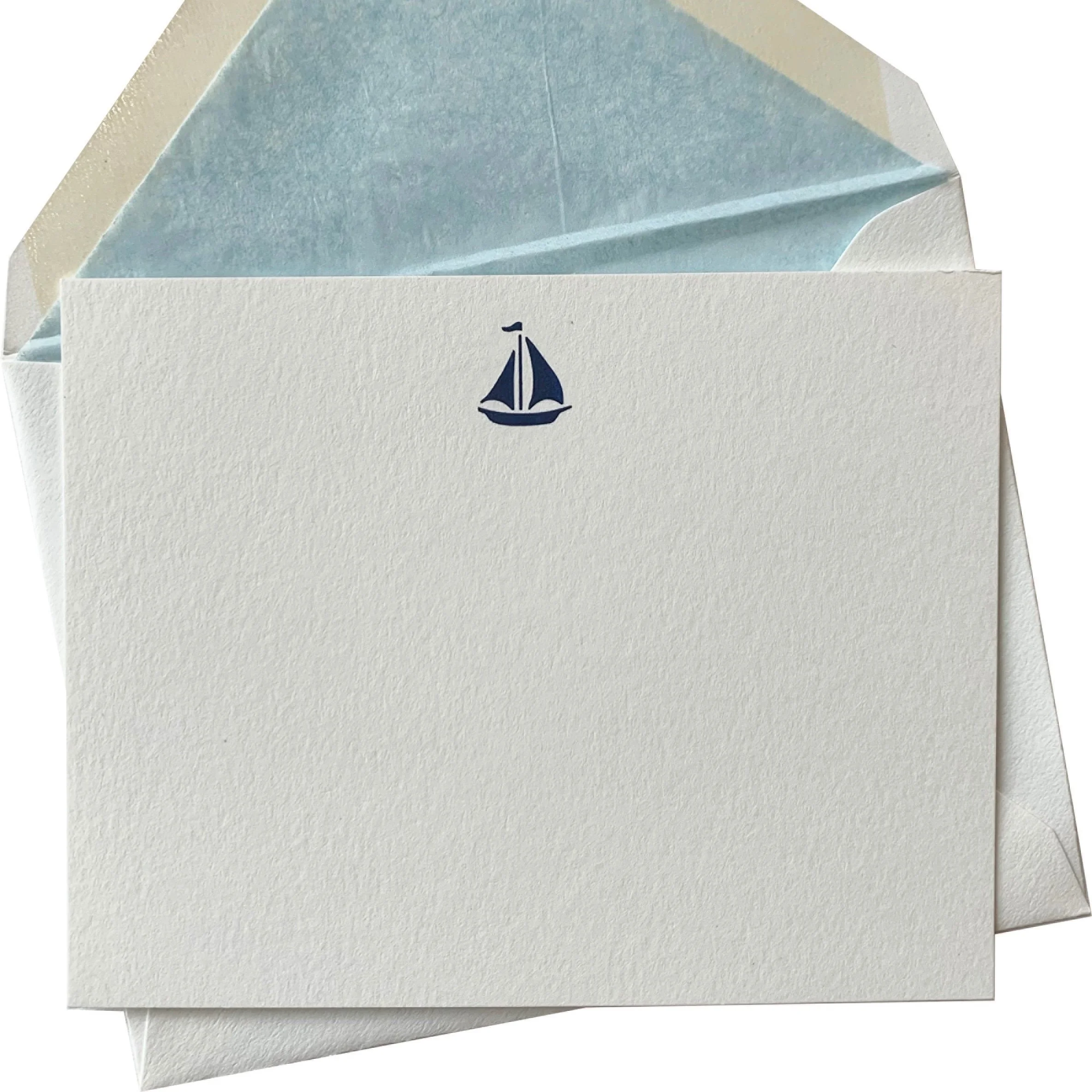 Navy Sailboats Cards — home